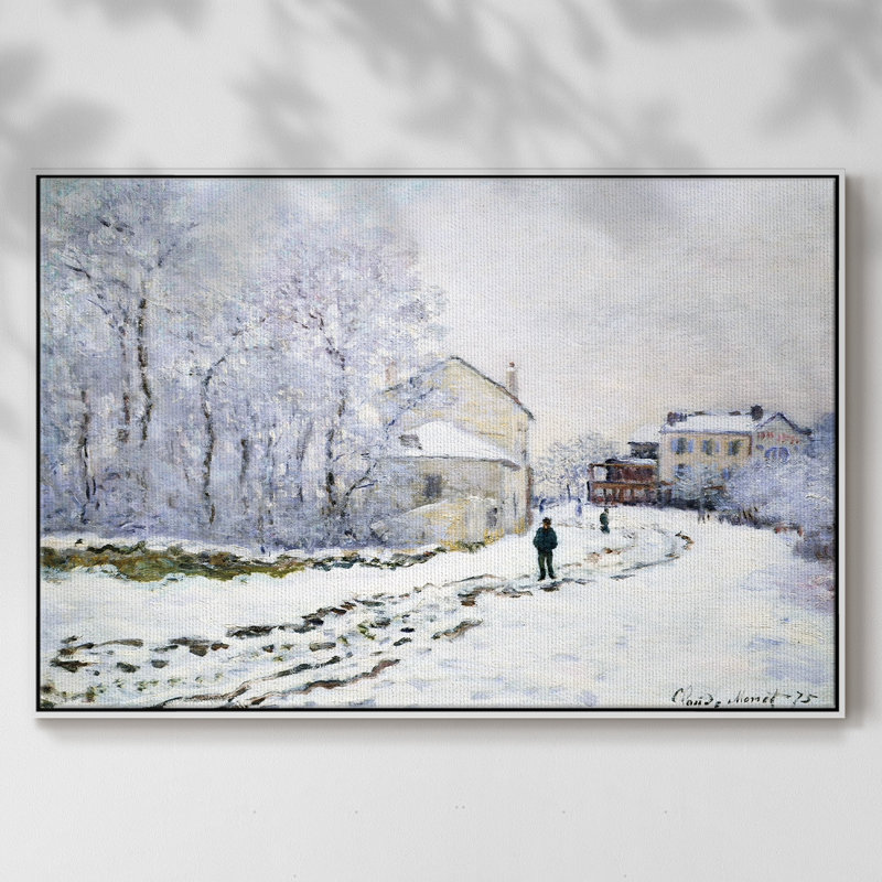 «Snow In Argenteuil», 1875, reproduction d'art sur toile, H 17 po x l 25 po x P 2 po, Blanc