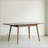 Walnut Colour Solid Oak Round Corner Diagonal Leg Telescopic Table 1.2-1.6M, For 6-8 People
