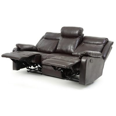 Ward 76in Reclining Sofa, Dark Brown
