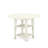 3 Piece Dining Table Set for Small Spaces Contains a Round Dining Room Table with Dropleaf & Shelves and 2 Wood Seat Chairs, Linen White-834298188