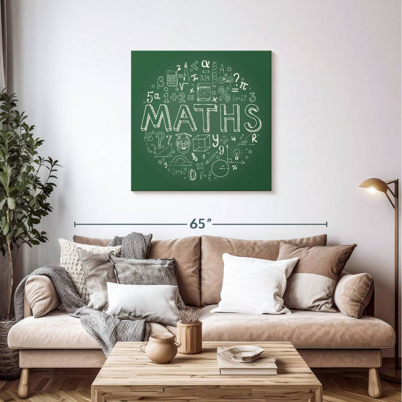 Keiri Math Chalk Typography, 36" H x 36" W