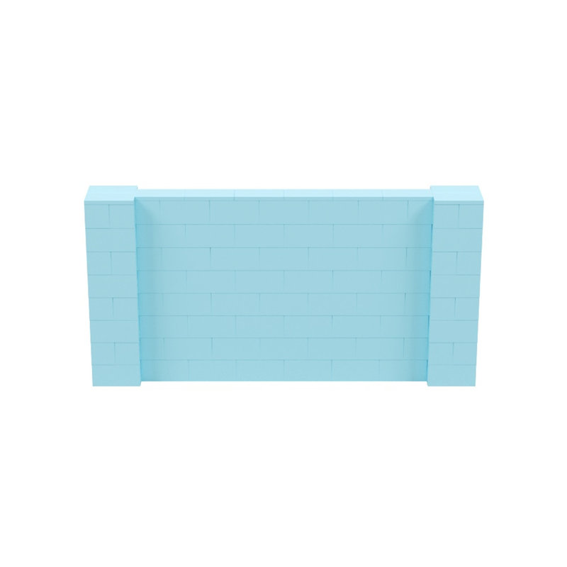 Ensemble mural 4 pi de hauteur Everblock, Bleu clair, 96"