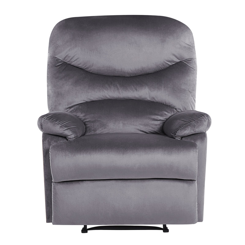 Whitford 85cm Wide Velvet Glider Standard Recliner, Grey 