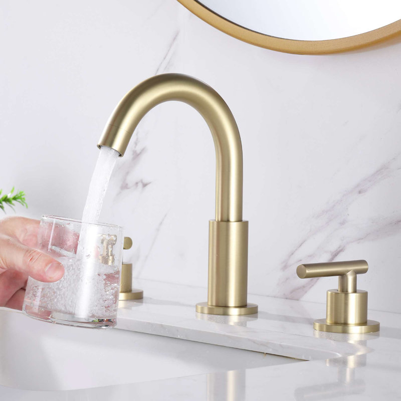 2-handle Bathroom Faucet, Gold