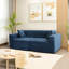 Lit en velours pour 3 en bleu avec option de rangement pratique et confortable-1226766181