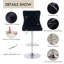 Swivel Upholstered Adjustable Height Counter Stool with Metal Frame-272450587-272450591