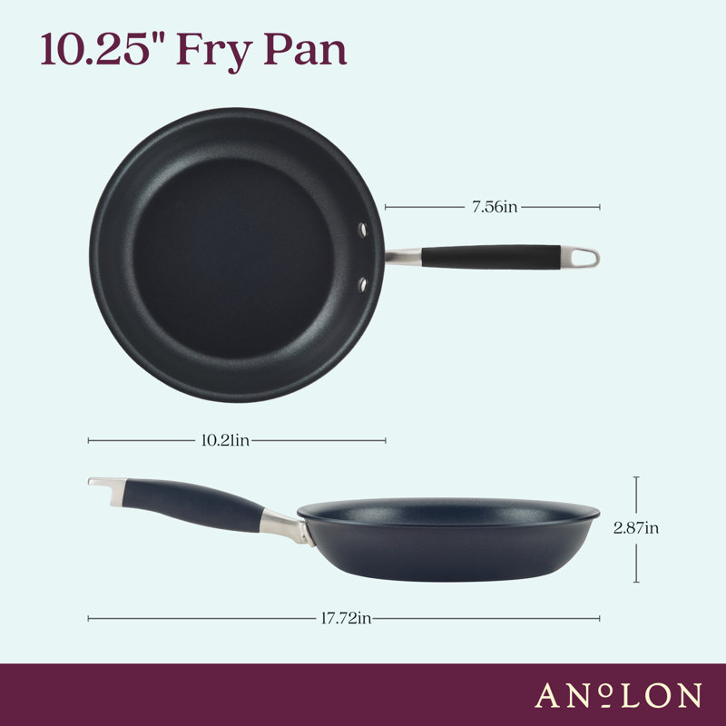 Anolon Advanced Home Hard Anodized Nonstick Frying Pan / Skillet, Black, 10.25"