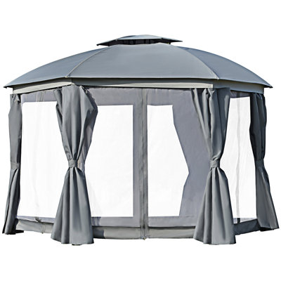 Outsunny Round Outdoor Gazebo