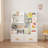 2-Drawer Kids Bookcase, Front-Facing Children's Bookshelf with Storage, Multi-Tier Toy Organizer & Reading Shelf for Toddler, Nursery, Playroom, and Bedroom