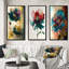 «Delicate Blossoming Pansy Flower Retro», 3 pièces-1235542493-1235542492