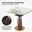 with Stainless Steel Base Dining Table