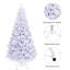 Arbre de Noël artificiel à charnière blanc 6 pi, pin complet non éclairé en PVC avec 1000 pointes et support en métal-1509779623