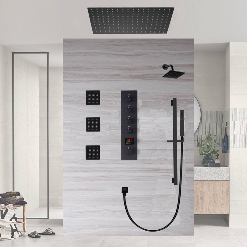 All-In-One Kit with Rough in-Valve, Matte Black