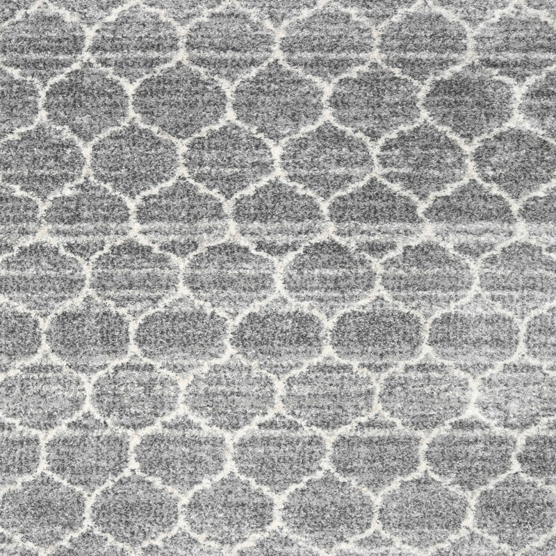 Tapis contemporain gris clair, Carré 8 pi x 8 pi