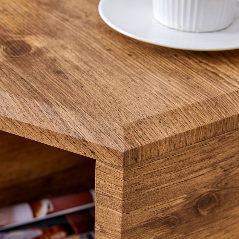 Hexagonal MDF Coffee Table, Characteristic Wood Grain Pattern Stickers, Multi-Hole Design To Give More Storage Space, Simple And Convenient Design Makes It Suitable For All Kinds Of Style Scenes.