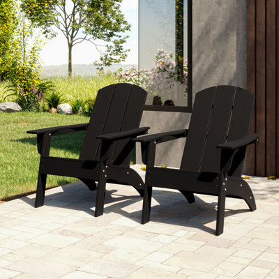 Plastic Adirondack Chair Set by Highland Dunes