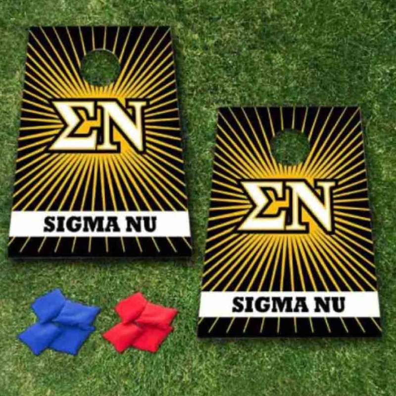 VictoryStore.com Solid Wood Cornhole Set, Sigma Nu