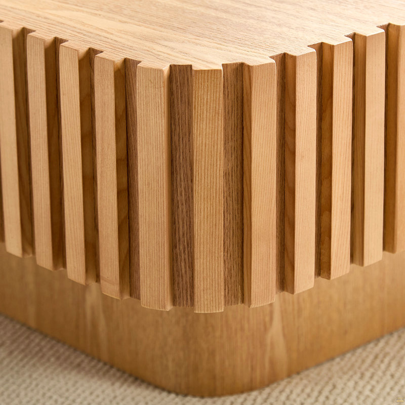 2 pièces, ensemble de table basse carrée 31,5 pouces Modern Handcraft, Naturel