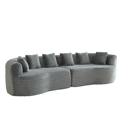 Compression Cloud Sectionals, 111.5 Inch Corduroy Modern Home Sofa