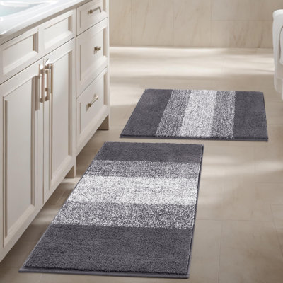 Tapis de bain doux et antidérapants, ensemble de 2