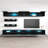 Bergenia 126" Modern Floating Wall Mounted Entertainment Center with 16-Color LED Lighting, High Gloss Finish-282677730