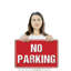 Panneau de signalisation en plastique 13 po x 20 po No Stationing-119525589