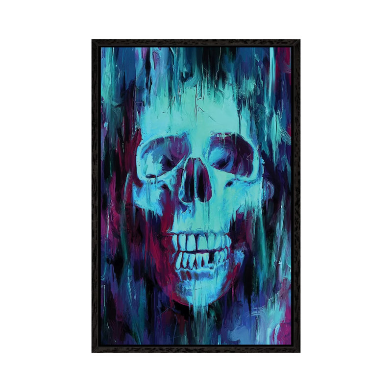 Skull Paint by Nicebleed - Print on Canvas, Black Framed, 152.4cm H x 101.6cm W x 3.81cm D