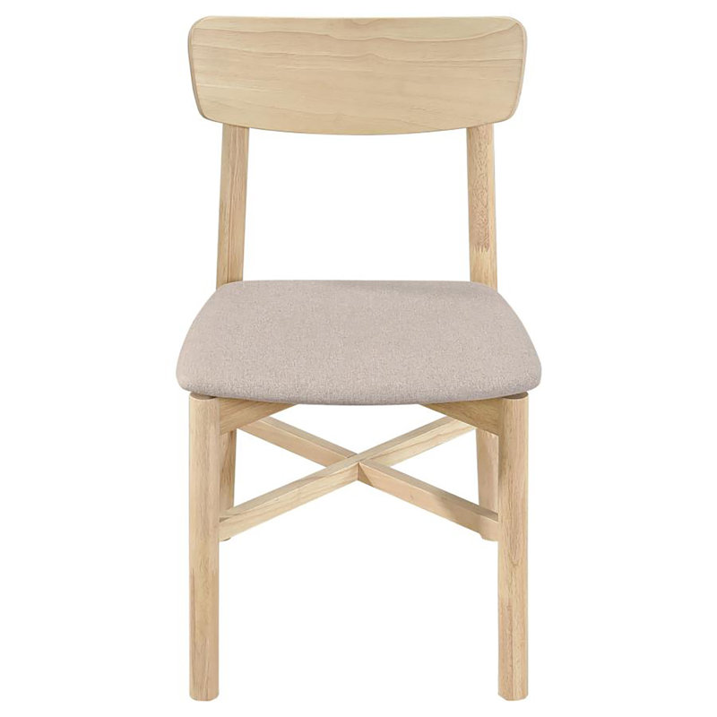 Ensemble de 2 chaises d'appoint Hartsville, Naturel