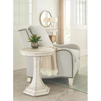 CIVETTE ROUND END TABLE - CREME