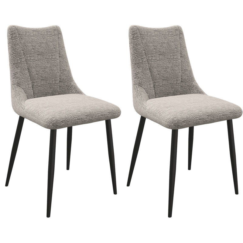 Bella Fabric Dining Chair, Light Grey