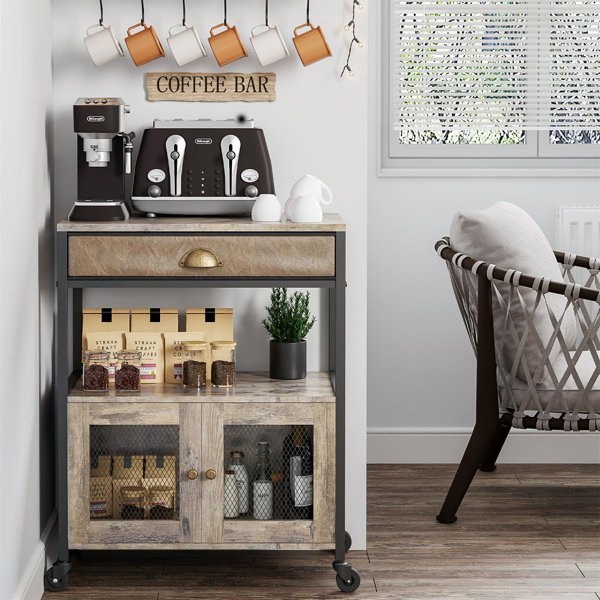 SOLD Farmhouse Custom Armoire Coffee Bar, Beverage Station, Rustic