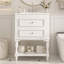 Meuble-lavabo avec lavabo en céramique et 2 tiroirs-542193298