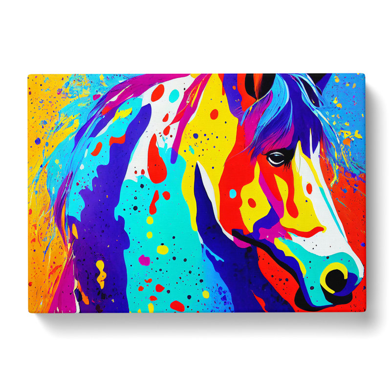 Horse Splash Vol.4 - Wrapped Canvas, 35cm H x 50cm W x 3cm D