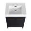 Meuble-lavabo autoportant de 24 po avec lavabo en résine et porte à fermeture douce