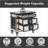 Mirrored 2-Drawer Nightstand, Black and Silver Finish