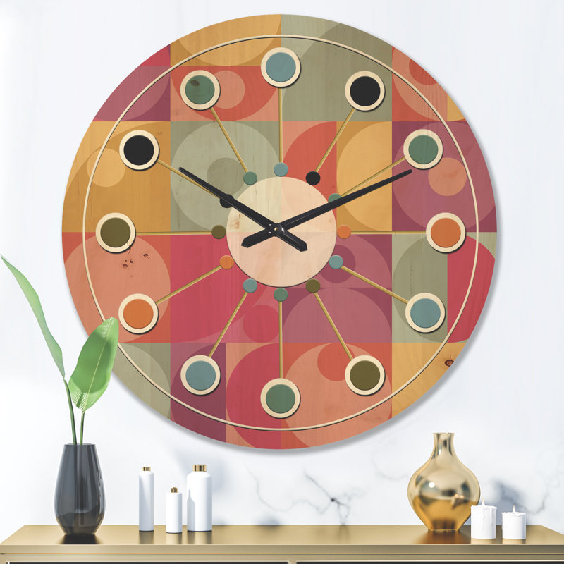 Horloge murale géométrique Minimal I, Très grand