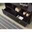 Banc de rangement pour chaussures avec tiroir et espace de rangement efficace
