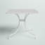 Table de patio carrée intérieure / extérieure en acier de qualité commerciale avec trou pour parasol 35,5 po-24678840