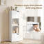 HOMCOM Bookcase with 2 Cabinets and Doors, 4-Tier Bookshelf-1625328819