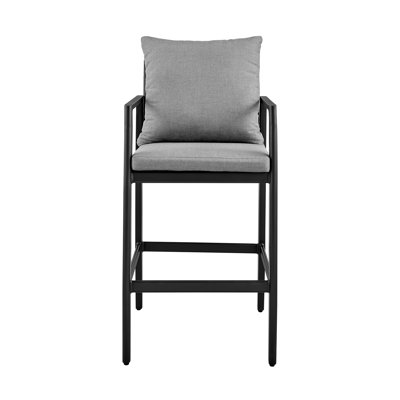 Gerri Aluminum Outdoor Bar Stool with Cushion