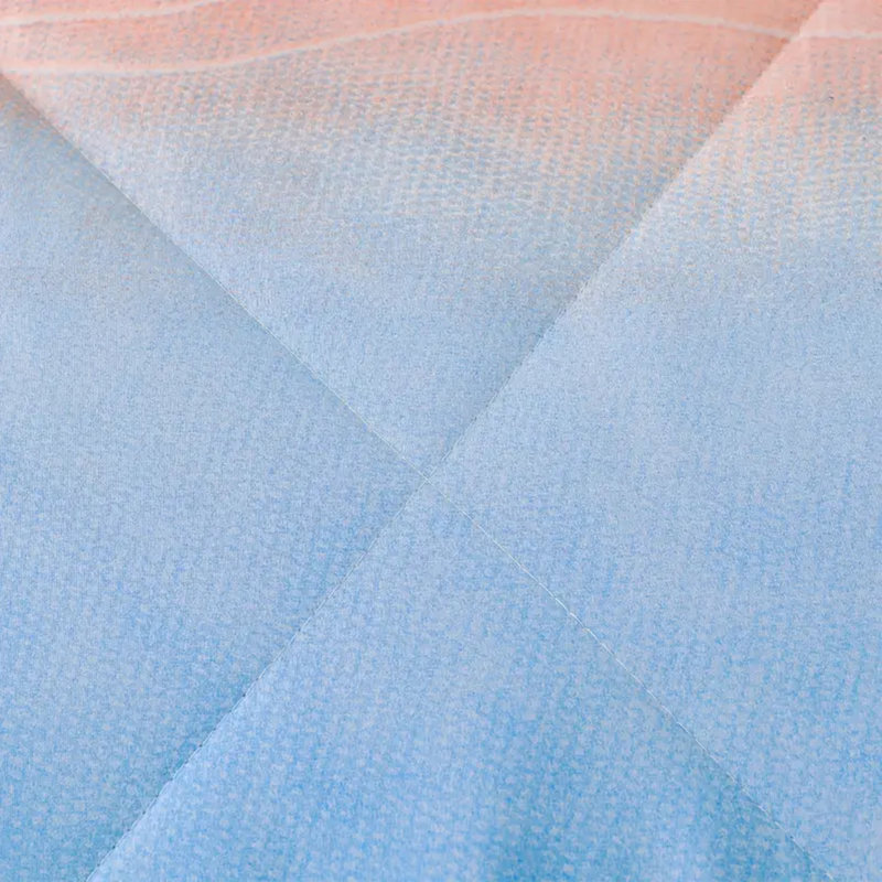 Ensemble d'édredon dégradé bleu 2/3 pièces en fibre ultra-fine douce et convenant aux chambres à coucher