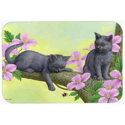 Caroline's Treasures Chartruex Kittens Glass Cutting Board