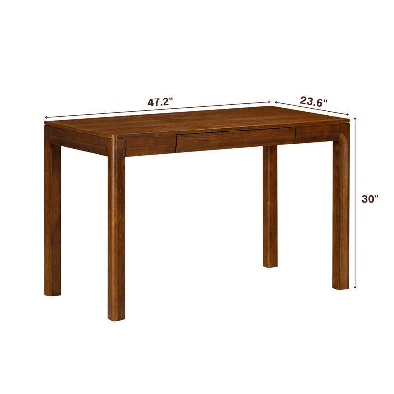 NTC Flow Modern Wooden Rectangle Console Table with Hidden Drawer – Waterproof & Heat Resistant, Dark Walnut