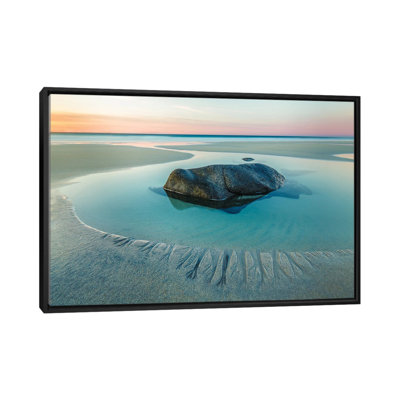 Sunset On Uttakleiv Beach by Charlie Nowlan - Print on Canvas
