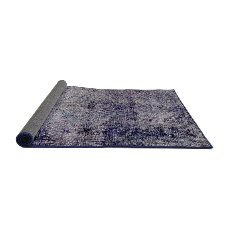 Tapis abstrait moderne 1980, Rond 7 pi