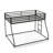 Axente Metal Twin Over Full Bunk Bed With Open Bottom-841361123