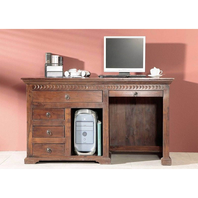 Oxford Solid Wood Writing Desk, Nougat