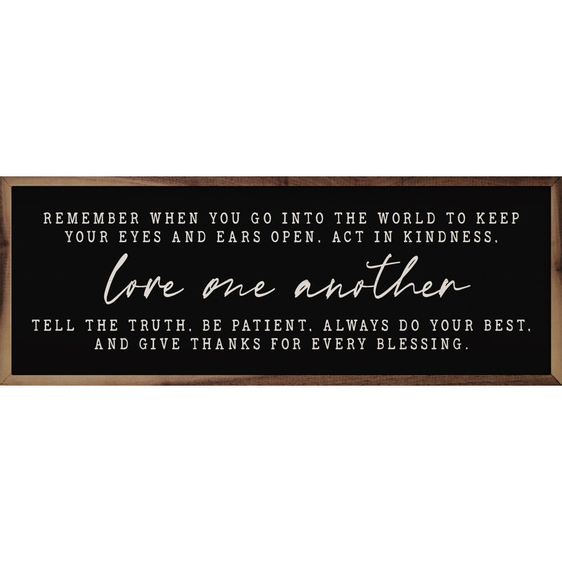 Love Love One - noir, H 12 po x l 36 po