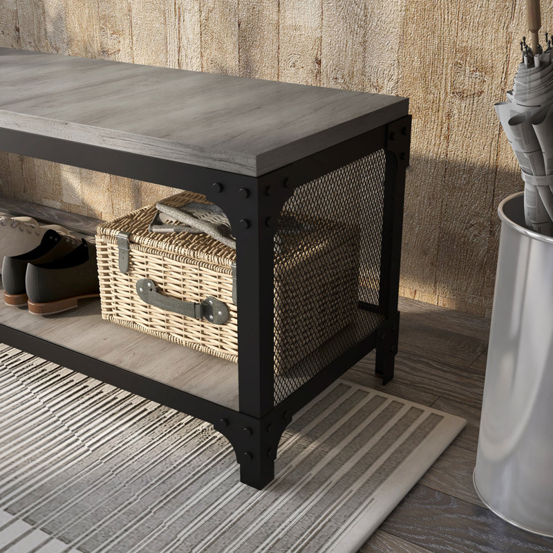 Ragen Storage Bench, Vintage Gray Oak