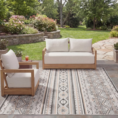 Karenann Sunrise Performance Southwestern Indoor/Outdoor Area Rug